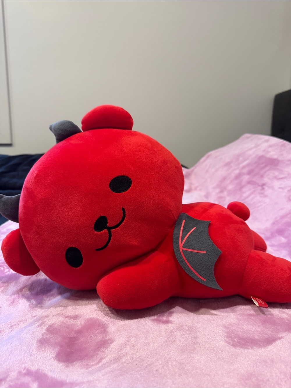 Cute Red Plush Devil Toy - Soft Kids Plushie